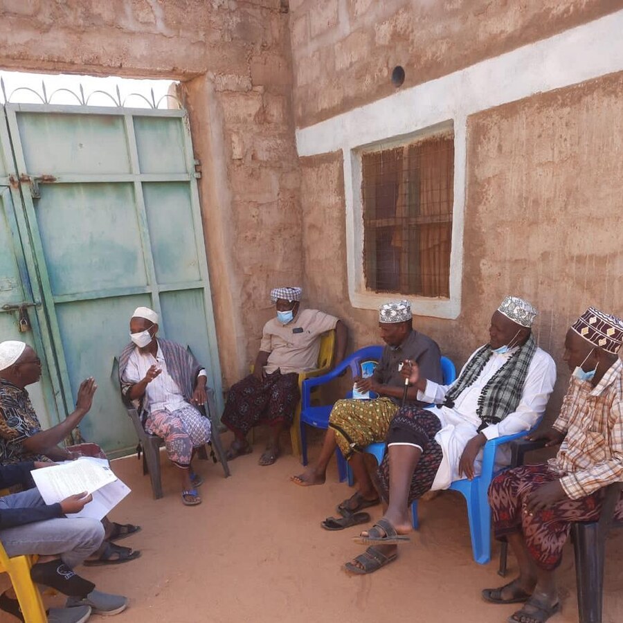 Community elders in a dialogue session as part of local peacebuilding structures